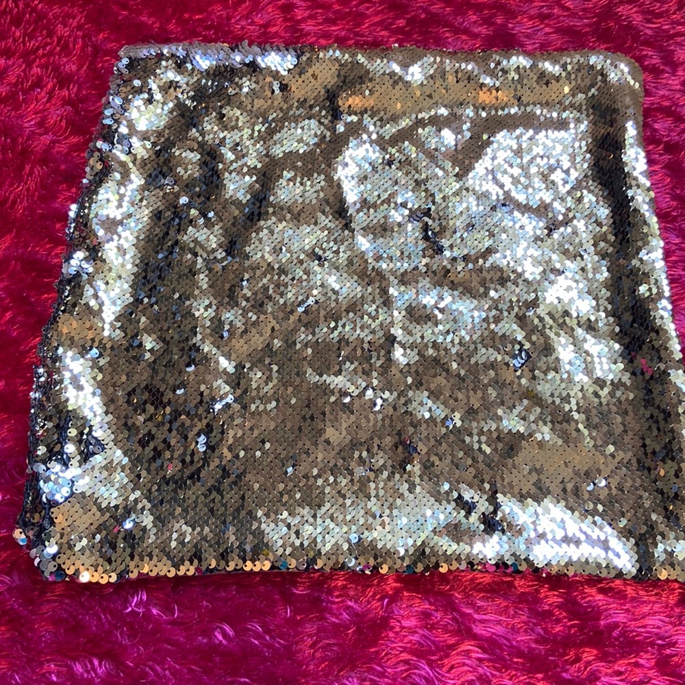 Gold and Silver Sequins Pillow Case